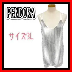 【大きいサイズ】PENDORA レディース　タンクトップ　古着　サイズ3L