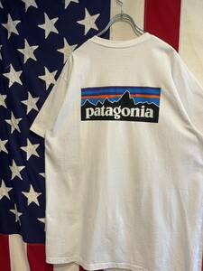 ★patagonia★パタゴニア★P-6ロゴポケットレスポンシビリティー★半袖Tシャツ★バックロゴ★ビッグロゴ★ホワイト★白★XL★39178SP18★