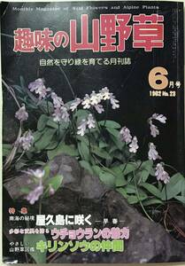 趣味の山野草→自然を守り緑を育てる月刊誌 1982年6月号・NO.23 特集:南海の秘境屋久島に咲くー早春ー　■送料無料