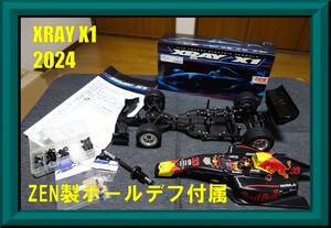 美品 ラジコン 1/10EP F1 カー XRAY X1 2024 ボールデフ付属 おまけボディー 中古★HUDY TRF ZEN シュマッカー ICON2 タミヤ 104 103 101