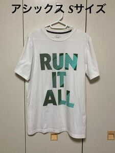 ASICS アシックス Tシャツ 半袖 Sサイズ クリームカラー