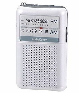 OHM ポケットラジオ ホワイト RAD-P122N-W(中古品)　(shin