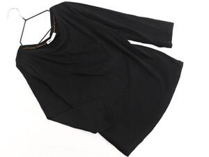 ネコポスOK ZARA ザラ 7分袖 Tシャツ sizeS/黒 ■◇ ☆ egd0 レディース