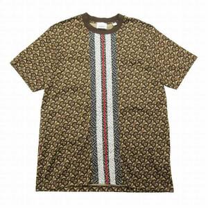 極美品 バーバリー ロンドン BURBERRY LONDON ENGLAND Monogram Stripe Print TEE TB モノグラム ストライプ Tシャツ 半袖 ロゴ プリント