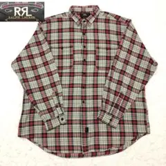 【希少】RRL ダブルアールエル 三ツ星タグ チェック ワークシャツ 2XL