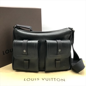 良品 LOUIS VUITTON ルイヴィトン ユタ ウィチタ レザー ショルダー バッグ グレー a3730