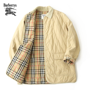 90s Burberrys バーバリー ダイヤキルティング ハーフブルゾン ベージュ×ノバチェック 40