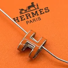 極美品 エルメス HERMES ポップアッシュ POP H ネックレス オレンジ