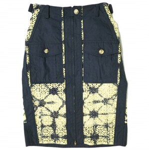 3.1 Phillip Lim フィリップリム 22SS Printed Broderie Anglaise Utility Skirt ユーティリティースカート P221-3402PBA 00 NAVY/YELLOW