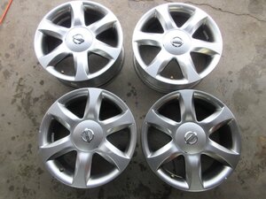 6579R3○17×7J 114.3×5H +55 日産 J31 ティアナ純正 アルミホイール 4本　E52 エルグランド　 【本州四国九州送料無料】　