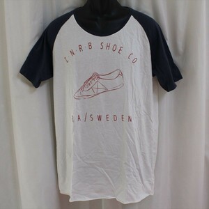 ゼインローブ ZANEROBE メンズ半袖ラグランTシャツ Lサイズ 261 SOS 新品 ホワイトｘネイビー