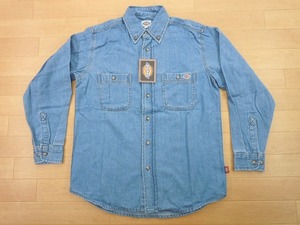 g232★新品★サイズ S★DICKIES ディッキーズ FB460U デニムシャツ★ワークシャツ ボンマックス★カラー7 ブルー★即決★