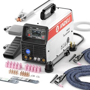 ANDELI 100V/200V 200AMP アルミ溶接機 TIG溶接機 AC DC TIG CLOD/MMA 日本語液晶パネル 溶接機 TIG-250Pro AC DC