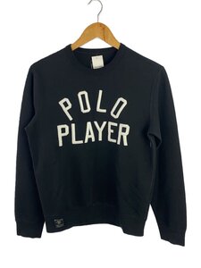 POLO RALPH LAUREN◆スウェット/XS/コットン/BLK/ブラック