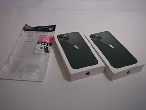 ☆iphone13　グリーン　箱のみ　２箱　+　新品ハードケース☆　