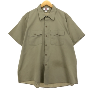 古着 ~90年代 ディッキーズ Dickies 半袖 ワークシャツ USA製 メンズXL ヴィンテージ /eaa447560 【SS2409_50%】