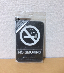 duro ADA SIGN NO SMOKING 禁煙 プレート 点字 USA CHICAGO アメリカン雑貨 ヴィンテージ