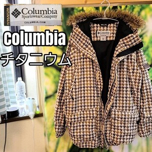 コロンビア Columbia 千鳥格子 ウインタージャケット スキージャケット スノボウエア スノーガード 千鳥柄 スキーウエア チタニウム 消臭