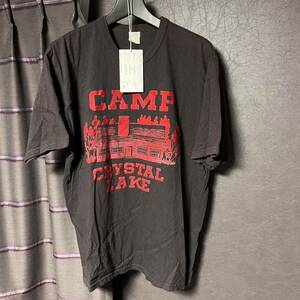 フリーホイーラーズ Tシャツ CAMP CRYSTAL LAKE ジェットブラック サイズXL