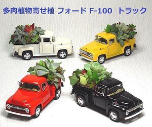 多肉寄せ植えミニカーpot mini フォードF100ピックアップ 受注 新品