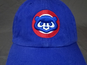 激レア USA購入 【47BRAND】 MLBメジャーリーグ シカゴ カブス 【CHICAGO CUBS】 ロゴ刺繍入り キャップ ブルー 中古品