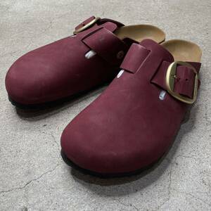 送料無料☆美品☆BIRKENSTOCK☆ボストン☆クロッグ☆ドイツ製☆マルーン☆42☆27