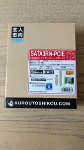 ◆未使用◇玄人志向 SATA3RI4-PCIE SATA3 インターフェースボード 増設 PC 周辺機器◆