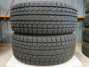 札幌 引き取り可 235/55R18 2本 YOKOHAMA ice GUARD G075 格安溝あり 冬タイヤ中古 IK-362-2