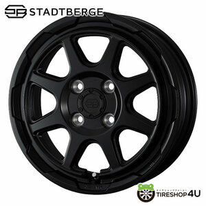 4本セット WEDS STADTBERGE 12x3.50B 4/100 +44 SMB MUDSTAR RADIAL M/T 145/80R12 ホワイトレター 軽トラ 軽バン エブリイ N-VAN