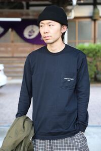 【美品 Sサイズ】19ss コムデギャルソン HOMME ポケットロゴ ロングTシャツ 黒