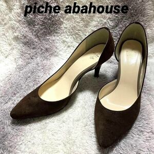 s201 piche abahouse パンプスヒール スウェード ベルベット調