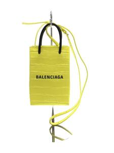 BALENCIAGA◆ショルダーバッグ/レザー/YLW/フォンホルダーバッグ