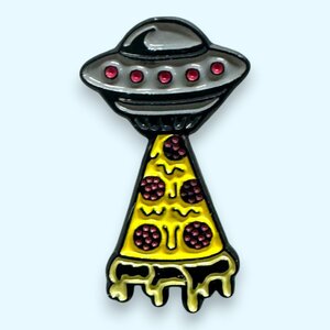 宇宙船 エイリアン UFO ピザ ピン ピンバッジ バッジ ポスト投函