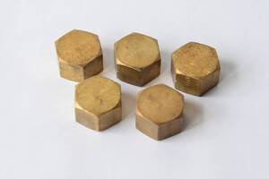 （配管部品）砲金 六角キャップ 3/8（10A） 5個セット