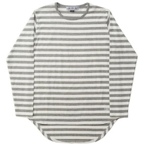 新品 BAL DUCK TAIL STRIPED TEE Mサイズ ダックテイル ストライプ Tシャツ 長袖 カットソー Gray グレー バル bal Original