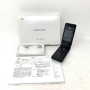 ◆美品/箱あり◆ GRATINA KYY06SKA 京セラ/3G/ガラケー 携帯電話/ブラック/液晶フィルム付き/88852