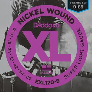 ★D’Addario EXL120-8 8弦用[09-65]x1セット★新品/メール便