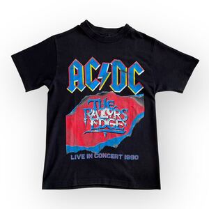 90s ACDC THE RAZORS EDGE Tee ツアー シングルステッチ 当時物 ブート バンT バンドT ヴィンテージ ビンテージ 90年代 Tシャツ 1990 AC/DC