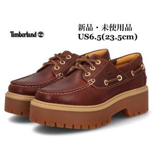 Timberland ティンバーランド PREMIUM PLATFORM 3EYE プレミアムプラットフォーム スリーアイ 厚底 モカシン バーガンディー 23.5cm