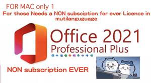 【Mac2021 official licence 】Microsoft Office2021 for1 licence NON subscription fro ever LTSC DIGITAL download ver multilingual 