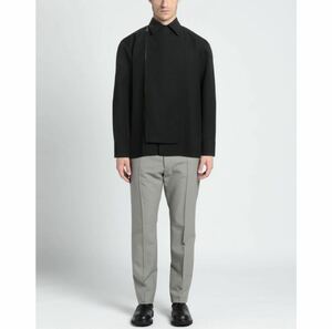 JIL SANDER ジルサンダー オフセンタージップシャツ　サイズ39 黒