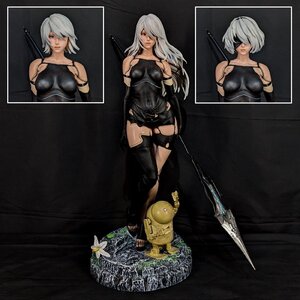 ◆ニーアオートマタ【ヨルハA型二号 A2】2B◆頭部3種◆ビッグサイズ◆ハイクオリティ◆完成品フィギュア◆NieR Automata◆海外限定◆