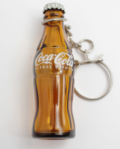 コカ・コーラ 60年代 フレンチ キーホルダー フランス雑貨 アンティーク coke cola ボトル ブルボン　ミニチュア　ガラス　オリンピック