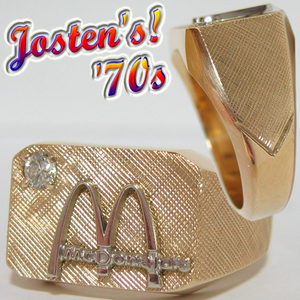 ★送込SALE★カレッジリング 70s マクドナルド10Kダイヤ貴非美品！！！