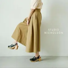 STUDIO NICHOLSON 新品 ベルテッドワイドレッグパンツ