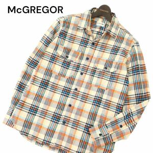 McGREGOR マクレガー 通年★ 長袖 ワーク チェック シャツ Sz.1　メンズ　C4T01706_2#C