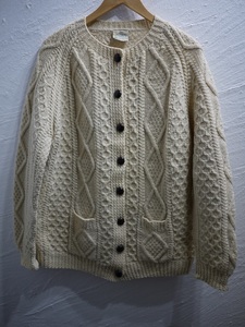 IRELAND製 アランニットカーディガン フィッシャーマンニット BONNER OF IRELAND Alan knit cardigan 5379