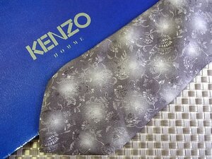 ♪31581D♪状態並品【花 植物 葉っぱ 柄】ケンゾー【KENZO】ネクタイ