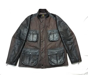 Barbour utility leather wax jacket　L バブアー　レザー　ユーティリティ　コマンドジャケット　ミリタリー　international 