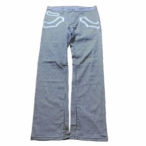初期 00s NUMBER NINE sample hickory trousers archive ナンバーナイン 木村拓哉 collection japan rare straight pants design 